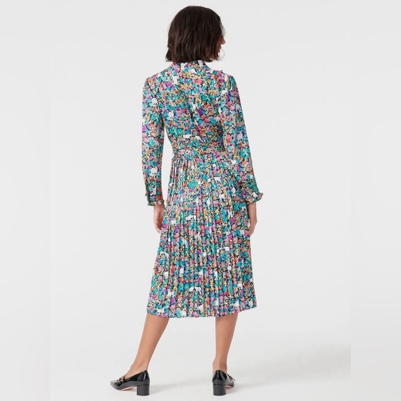 NWT Spring Summer Minimalist Retro J. Crew Animal Floral Print Dress - Picture 4 of 17